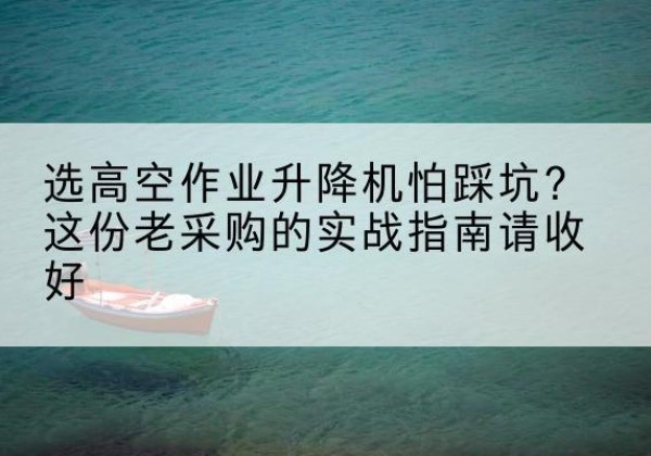 西安高空作业升降机厂家推荐-选高空作业升降机怕踩坑？这份老采购的实战指南请收好
